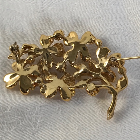 Vintage Gold and Pearl Brooch - Picture 5 of 9